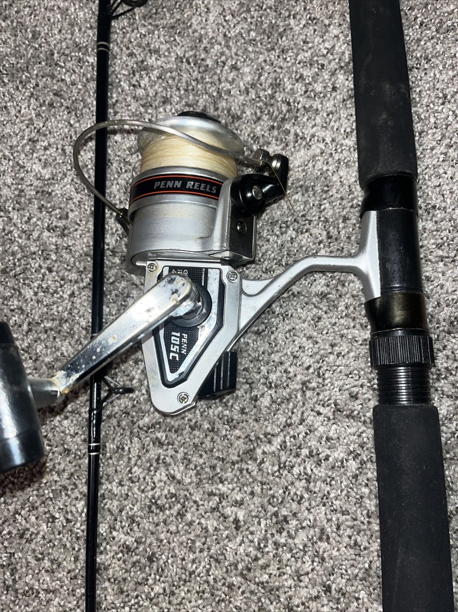 Vintage Penn 105C Spinning Fishing Reel Ball Bearing (Rod Included