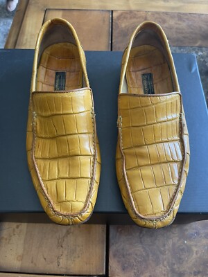 Stefano Ricci Mens Shoes Alligator Yellow