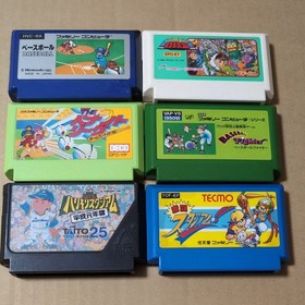 Famicom Baseball Series Lot of 9 FC Cartridge Baseball Fighter Tested Japan 