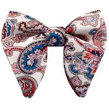Branduce Beige Red Big Bow Tie for Men Pre-tied Adjustable general,