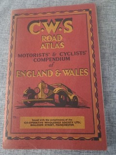 1930er CWS Straßenatlas für Autofahrer & Radfahrer England & Wales.
