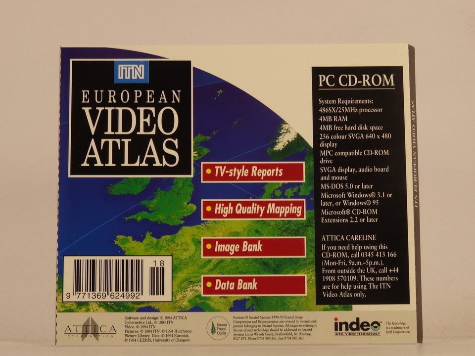 EUROPEAN VIDEO ATLAS CD ROM (T3) COMPUTER SOFTWARE ATTICA | eBay UK