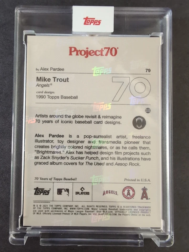 2021 Topps Project 70 1990 Mike Trout #79 por Alex Pardee - Imagem 2 de 3