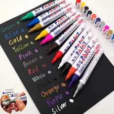 Paint Marker Pen 12 Color White Waterproof Rubber Permanent Drawing Car Painting