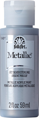 K662 Acrylic Paint Metallic 2OZ, 2 Fl Oz (Pack of 1), Silver Sterling