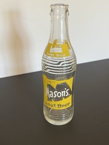 1962 Mason's Root Beer Soda Bottle - 8 Fl Oz Glaser Beverages Seattle Tacoma WA