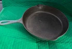 Vintage Griswold Large Block Logo Cast Iron Skillet – Blue Enameled Exterior...