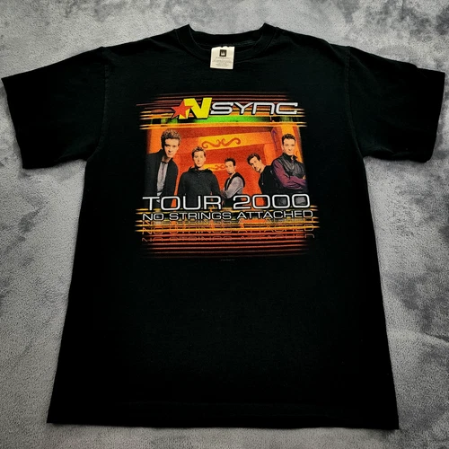 Vintage NSYNC T Shirt 2000 NO STRINGS tour Y2K Winterland Si 2000s vintage concert t-shirt, vintage, single stitch, B+ condition