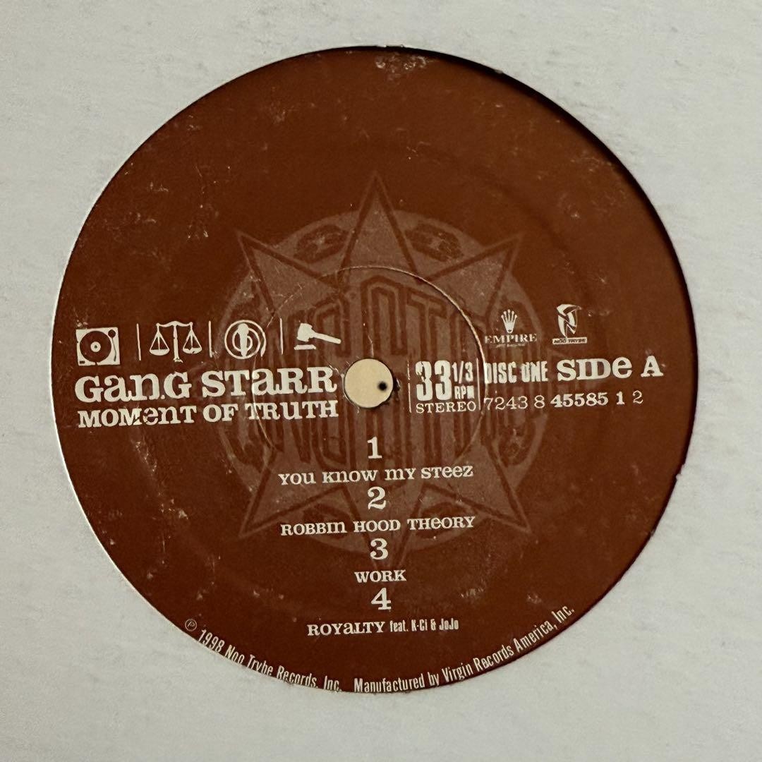 USオリジナル盤 GANG STARR MOMENT OFTRUTH LP3枚組 US