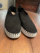 Ilse Jacobsen Tulip Black Platform Slip-On Sneakers Size 38 (US 8)