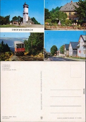 Oberweißbach Fröbelturm, Fröbelhaus, Mountain Railway, Sonneberger Straße 1977
