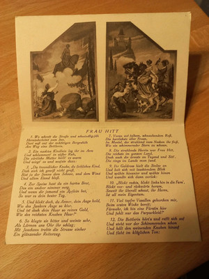Gedicht Alte Karte, Frau Hitt, Karl Egon Ebert, Postkarte