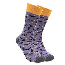 Purple Bat Pattern Socks from the Sock Panda Adult Small - Shoe Sizes 2-5 