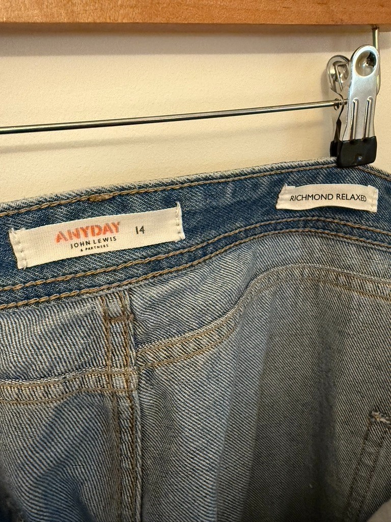 John Lewis Anyday Jeans Richmond Relaxed Size 14 image 3