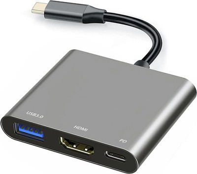 USB C To HDMI Adapter, Type-C OTG Three In One HUB, 4K HDMI And PD Fast Charging