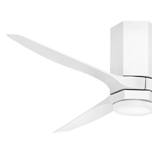 Hinkley Lighting - Facet - 3 Blade Flush Mount Ceiling Fan with Light Kit-12 - Picture 3 of 4