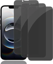 PEHAEL 3Pack for iPhone 16e/14/13/13 Pro Privacy Screen Protector Full Black 