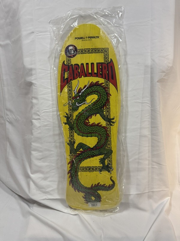 Steve Caballero Powell Peralta Yellow Chinese Dragon Skateboard Deck 