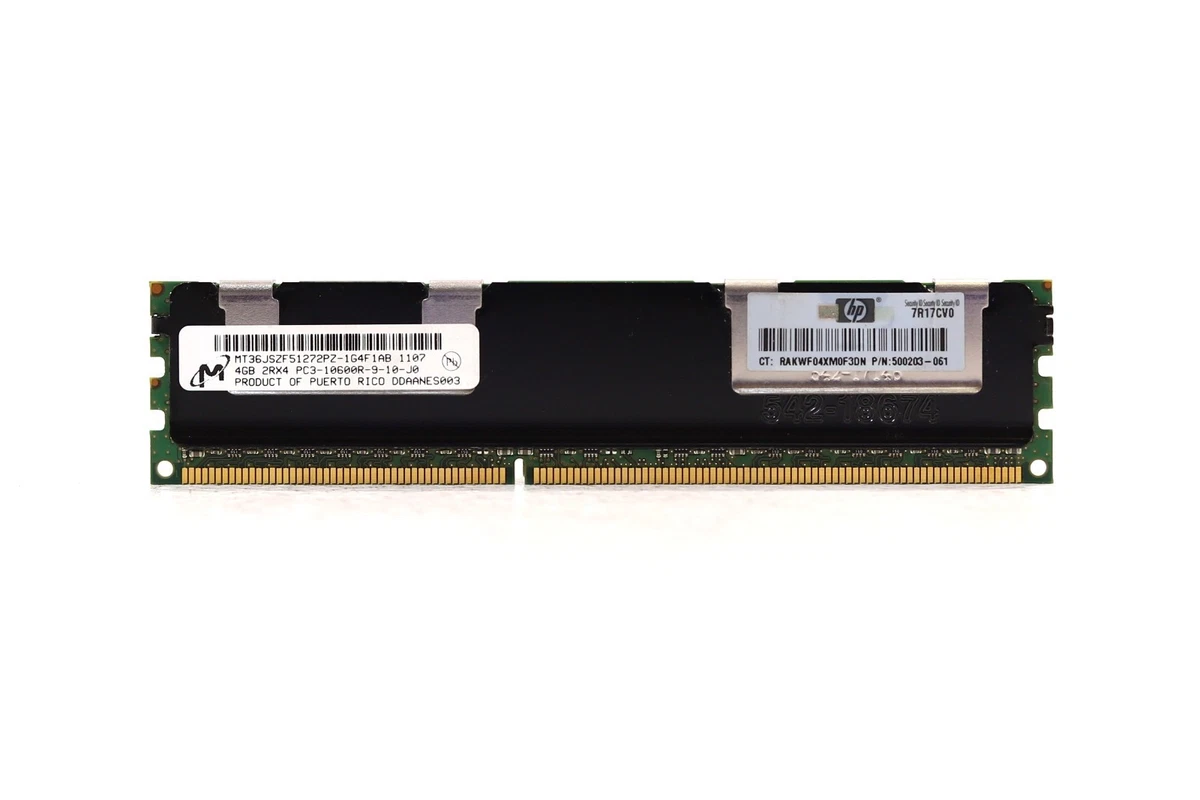 PC3-10600R (DDR3-1333) Bus Speed Server RAM 4 GB Capacity per