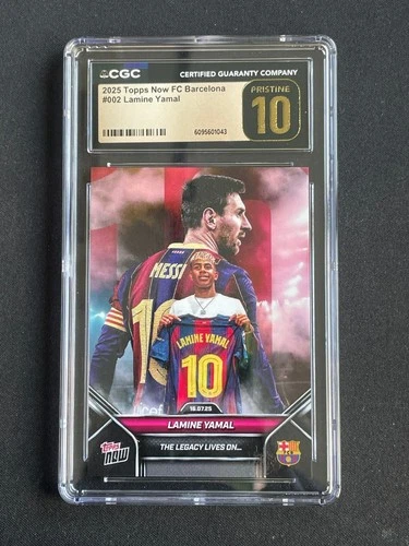 Lamine Yamal 2024-25 Topps Now FC Barcelona CGC 10 #002
