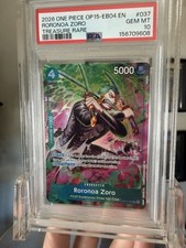 2026 ONE PIECE OP15-EB04-ADVENTURE ON KAMI'S ISLAND 037 RORONOA ZORO PSA 10