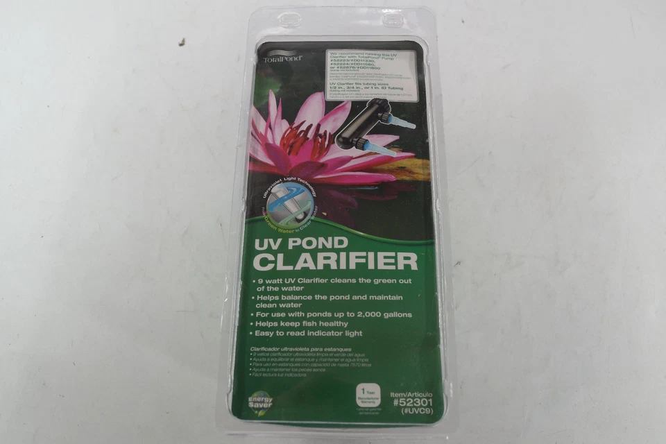 Total Pond 9W Clarificador UV Esterilizar Bombilla de Agua Tecnología Limpio Fresco Foto 3 de 4