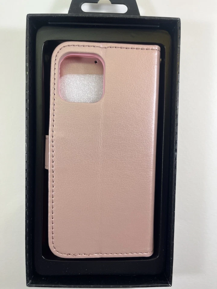 MYBAT iPhone 12 Pro Max Wallet Case with Card Holder Rose Gold - Image 2 of 4