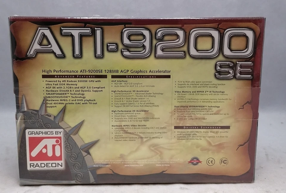 Kaser ATI-9200 SE 128MB AGP Graphic Accelerator - Image 2 of 2