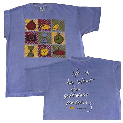 Vintage 90s Computer tech HP Hewlett Packard T Shirt XLarge vislab rendering