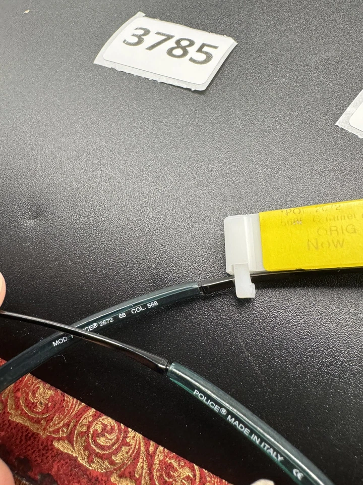 Authentic Vintage Police 2672 Square Rimless Sunglasses Unisex Green Lens - Image 4 of 4