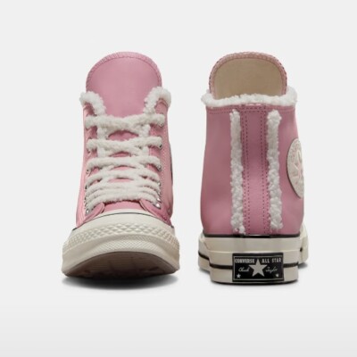 Converse Chuck 70 Leather & Fur Sherpa Lotus Pink - A12449C