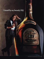 1986 E & J Brandy: I Stand By My Brandy Female Vintage Print Ad