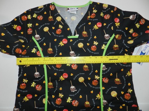 lot of 4 Scrubs Set of 4 Size MEDIUM fall Theme NEW (nn21) - Picture 4 of 8