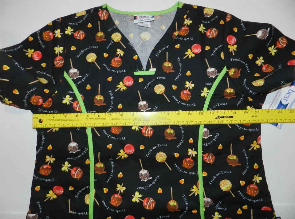 lot of 4 Scrubs Set of 4 Size MEDIUM fall Theme NEW (nn21) - Image 4 of 4