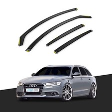 Audi A6 C7 2011-2018 5 Door Avante Estate Wind Deflectors 4pc Tinted
