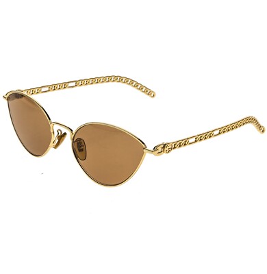 Gucci Chain 0977 Gold Brown Tiger Heart Detachable Charm
