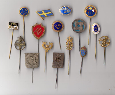 Vintage SCHWEDEN Pin Anstecker Sverige Sporrong & Co Resor König Gustaf V