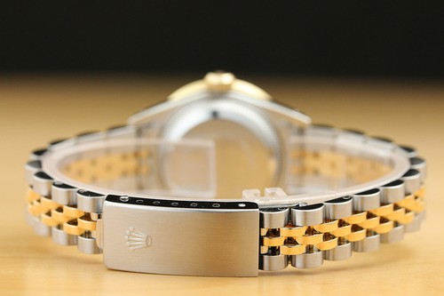 GENUINE LADIES ROLEX DATEJUST 2-TONE QUICKSET WATCH & 1.13 CT DIAMOND BEZEL - Picture 6 of 8