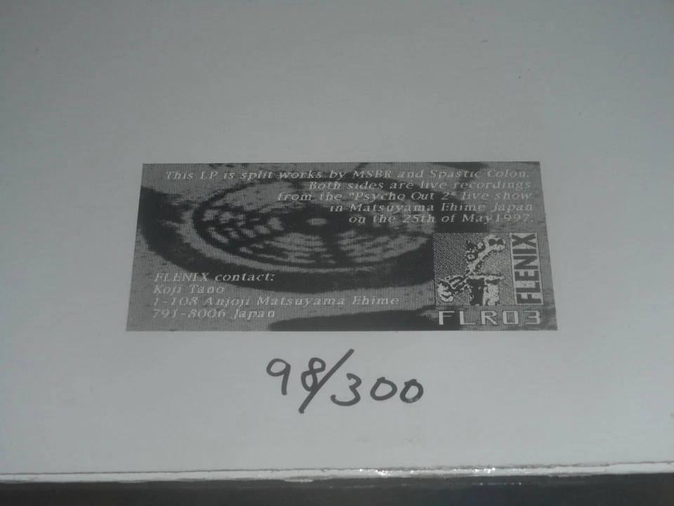 MSBR lot 2x LP NEW spastic colon DIE LEBENSMITTELVERGIFTUNG aube merzbow masonna - Image 3 of 3