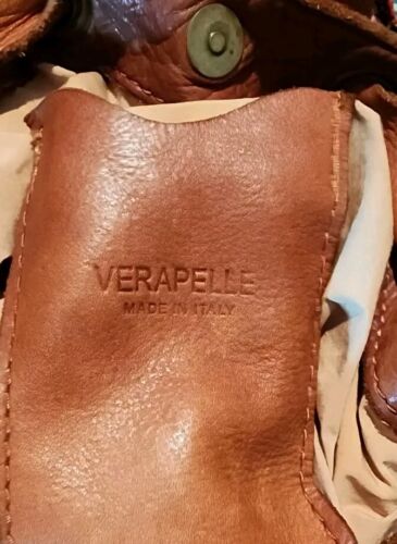Vera Pelle Made In Italy Leather Bag Crossbody Purse Shoulder Bag Soft Boho Vtg - Picture 4 of 8