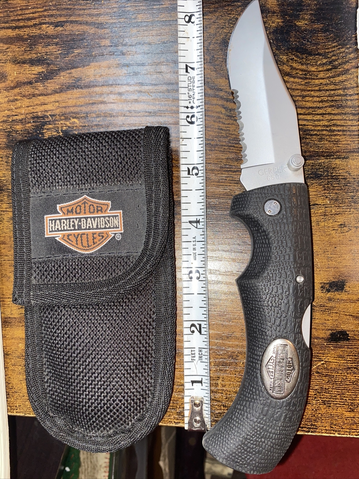 Vintage GERBER 650 HARLEY DAVIDSON edition folding knife UNUSED USA