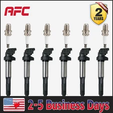 UF515 UF522 6X Ignition Coil + 6 Spark Plug For BMW 325i 328i 330i 530i X3 X5 X6