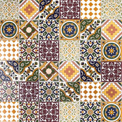 Tunisian Decorative Patchwork Mosaic Tiles 4x4 for Kitchen