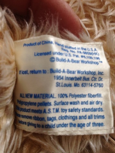 Build A Bear Centennial Bear 2002 in Camoflauged Hose mit Medaillon - Bild 5 von 7