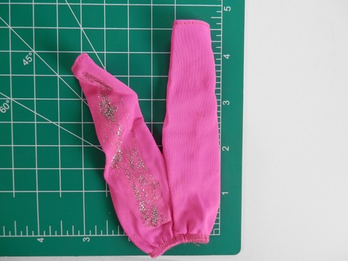 Vtg Barbie 1993 Paint N Dazzle Hot Neon Pink Capri Spandex Leggings Pants 3480 - Picture 4 of 4