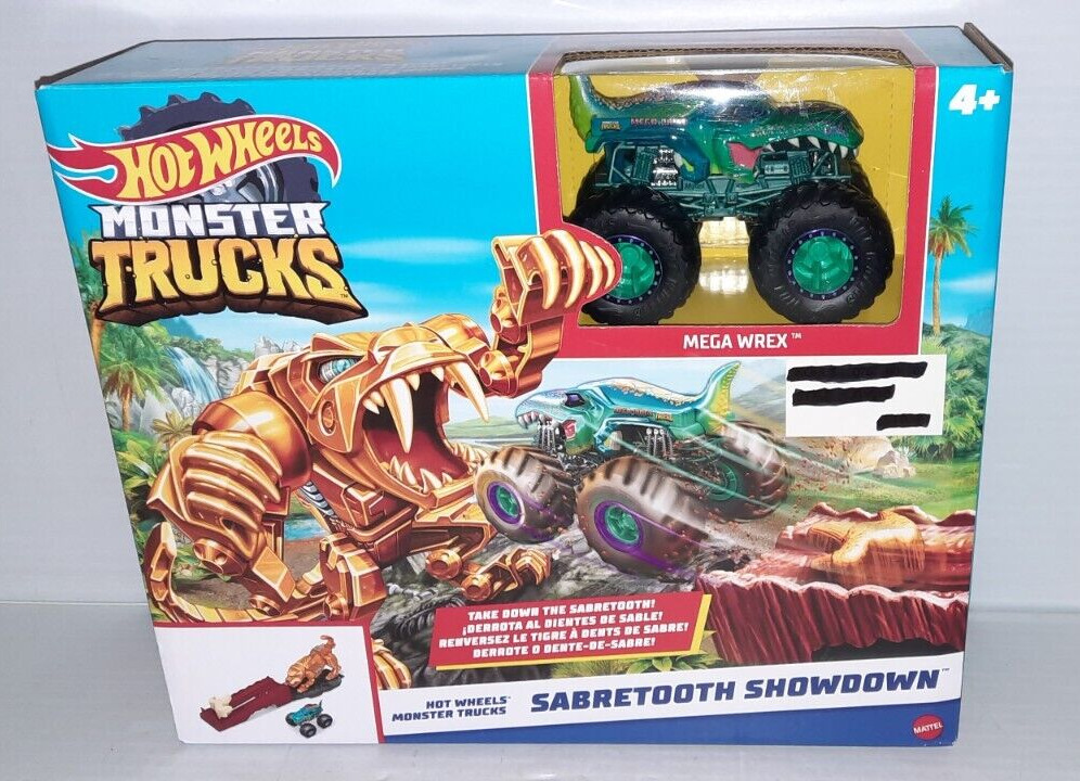 Mattel Hot Wheels Monster Trucks Sabretooth Showdown - NEW / SEALED - FREE  SHIP!