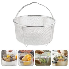 Cooking Fryer Basket Draining Stainless Steel Steam Mesh Snack