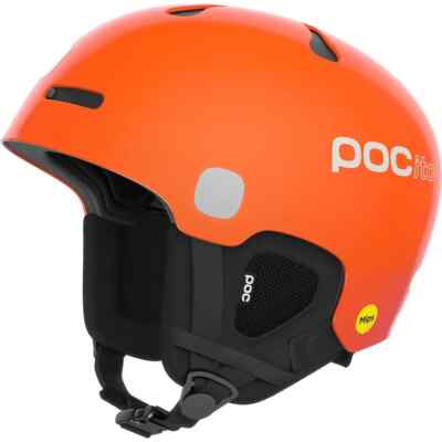 POC POCito Auric Cut SPIN MIPS Helmet with LED, RECCO Flourescent Orange XS/S