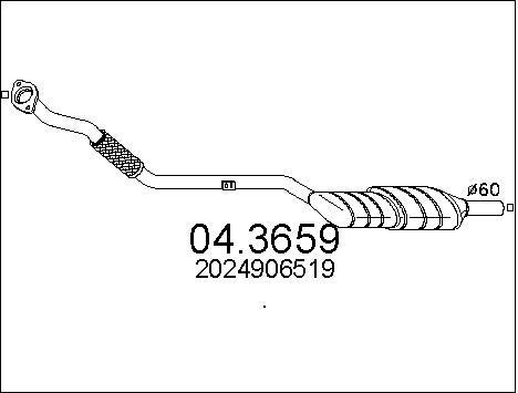 Catalyseur Mercedes Classe C T-Model C250 TD en acier inoxydable pour break 150ch