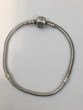 Authentic Pandora Sterling Silver Charm Bracelet S925 ALE 7.5"